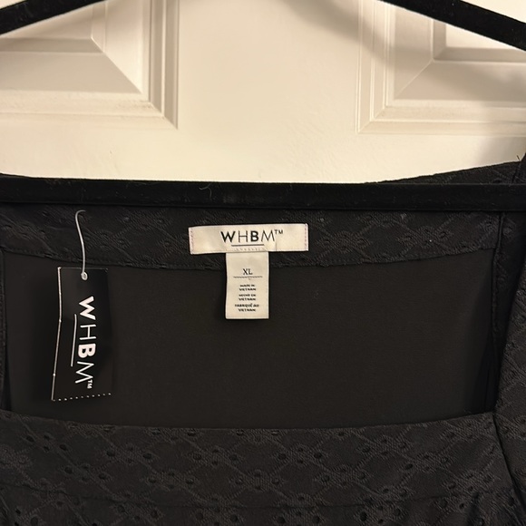 NWT WHBM Sleeveless Eyelet Fully Lined A-Line Dress w/Square Neck - Picture 2 of 8